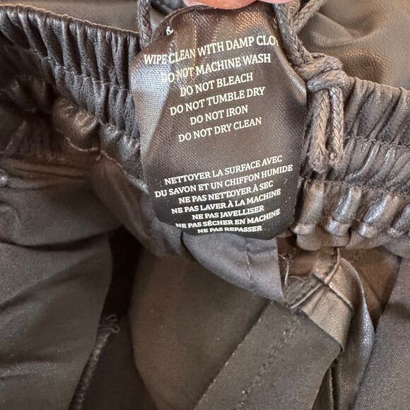 BLANKNYC Vegan Black Leather Elastic Waistband Joggers NEW Size 26 - Picture 10 of 12